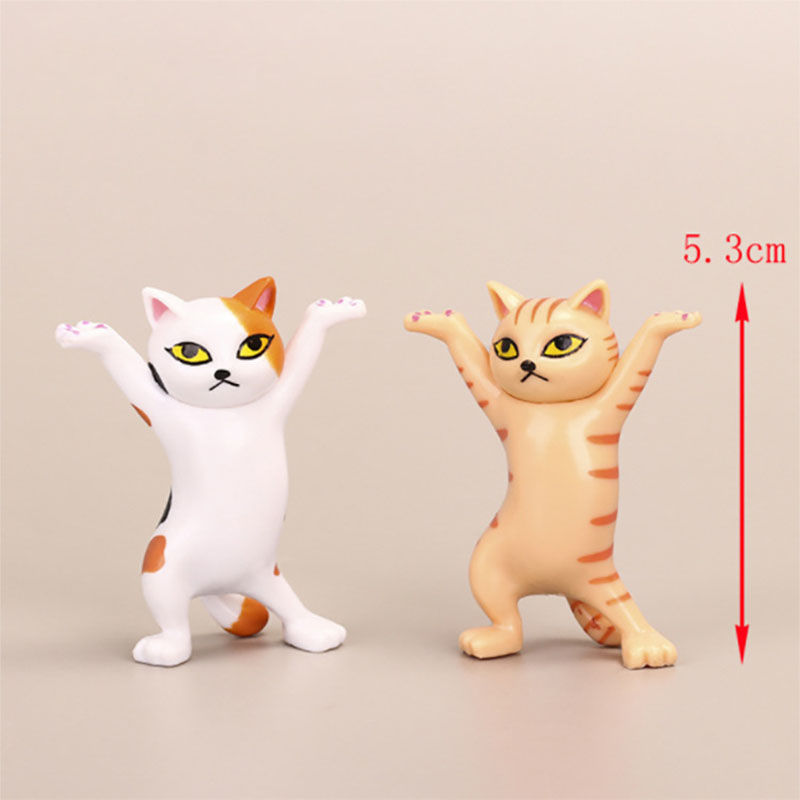 Picture of PVC Dancing Cat Pen Holder Rack Landscape Miniature Decoration