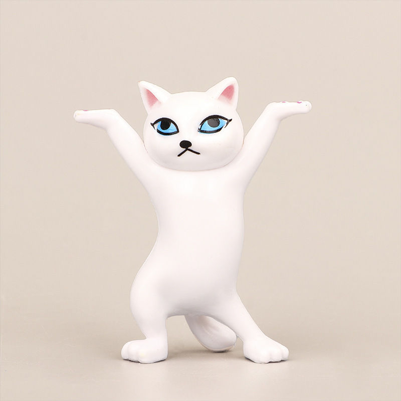 Picture of PVC Dancing Cat Pen Holder Rack Landscape Miniature Decoration
