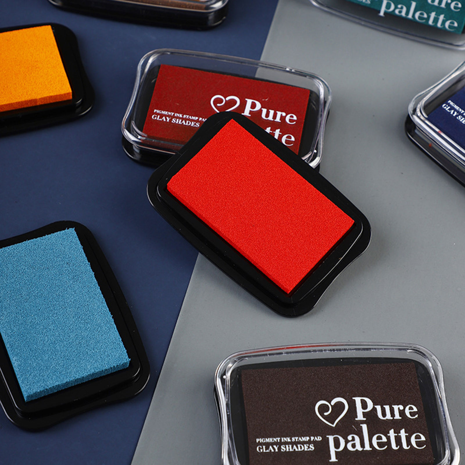 Picture of Plastic + Sponge + Ink Ink Pad Rectangle Multicolor 10cm x 6.5cm, 1 Piece
