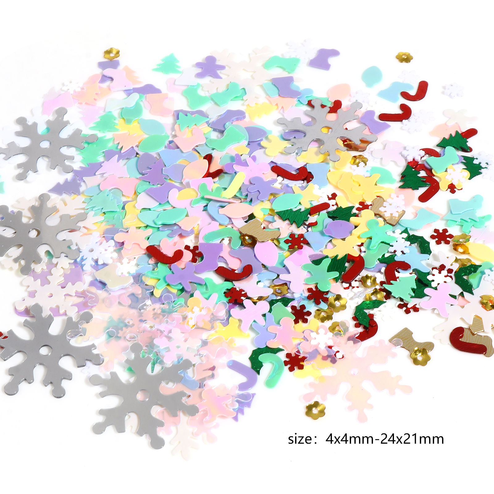 Picture of PVC Christmas Sequins Paillettes At Random Color 10000 PCs