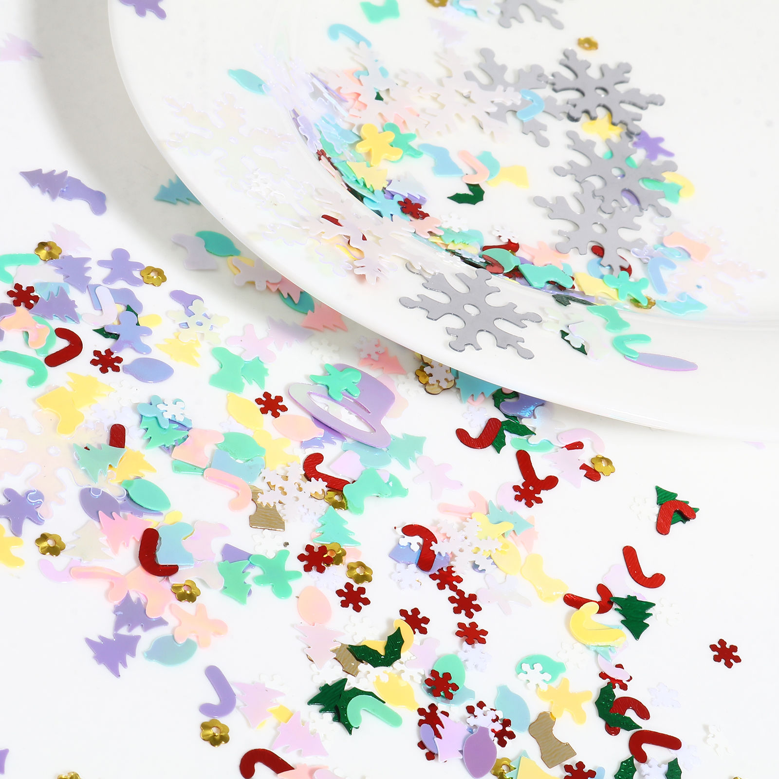Picture of PVC Christmas Sequins Paillettes At Random Color 10000 PCs