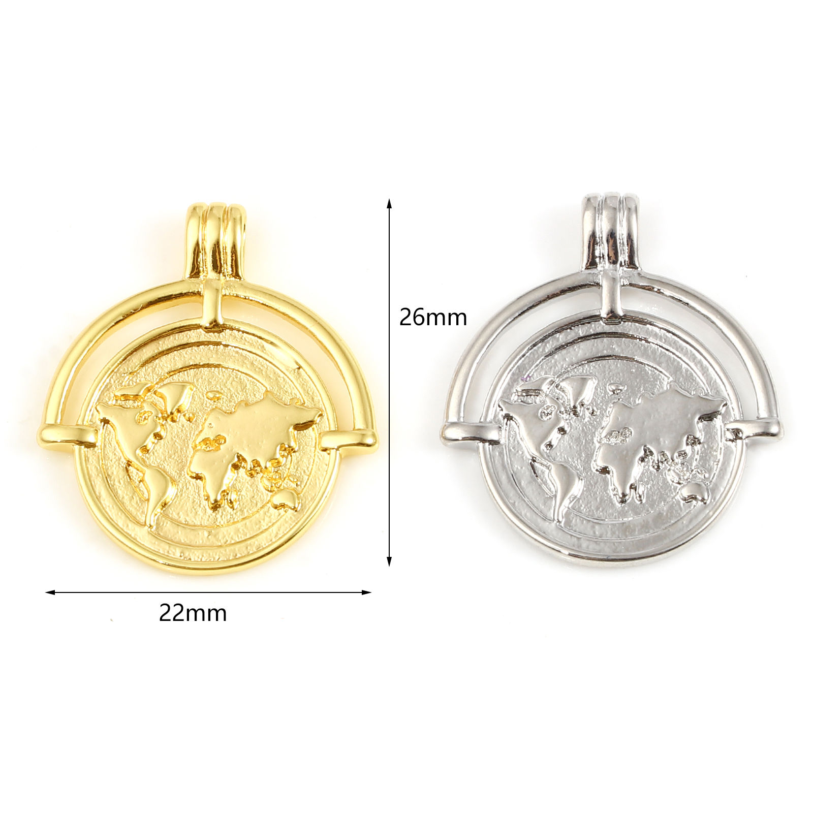 Picture of Brass Travel Disc Charms Multicolor 1 Piece