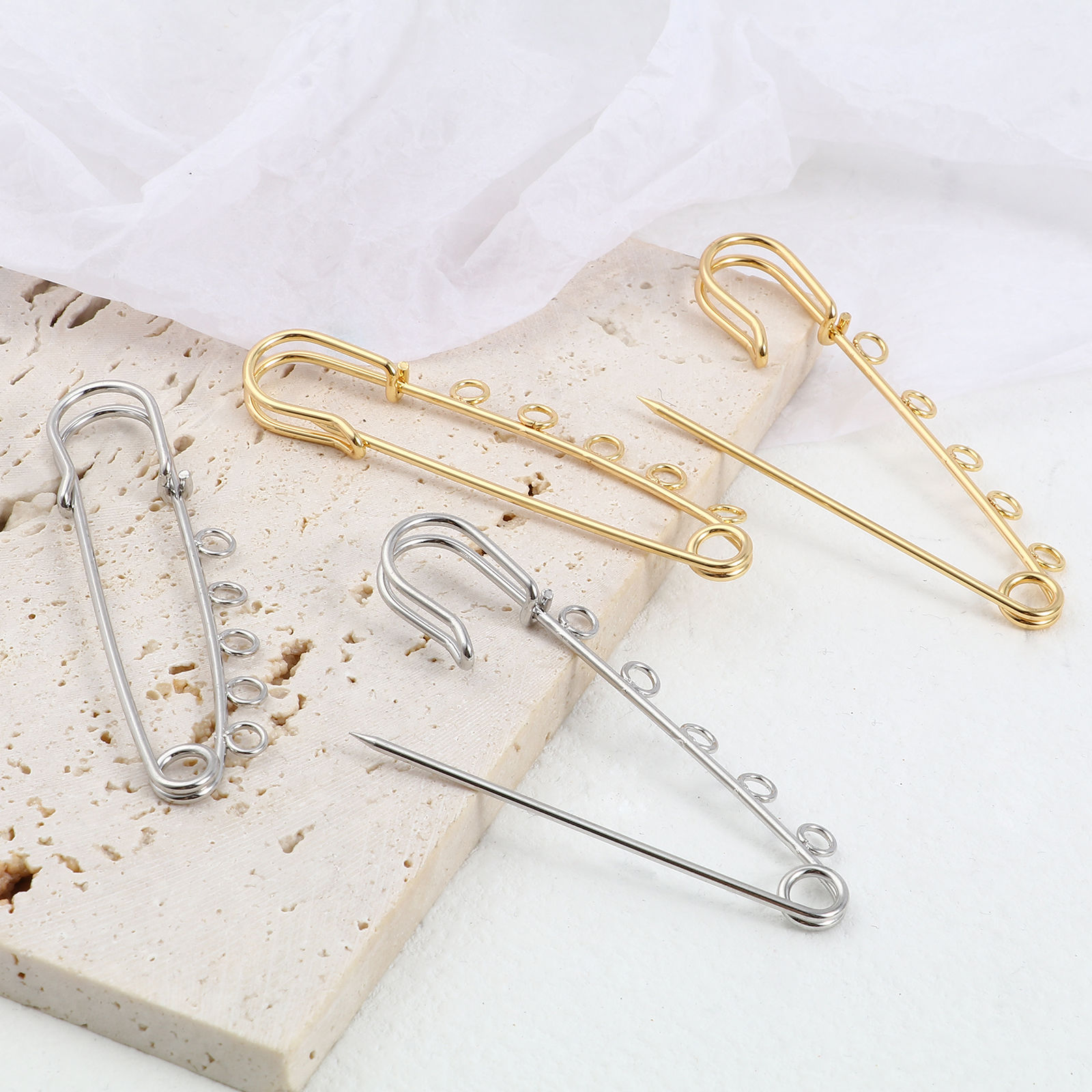 Picture of Brass Brooches Components Multicolor 2 PCs