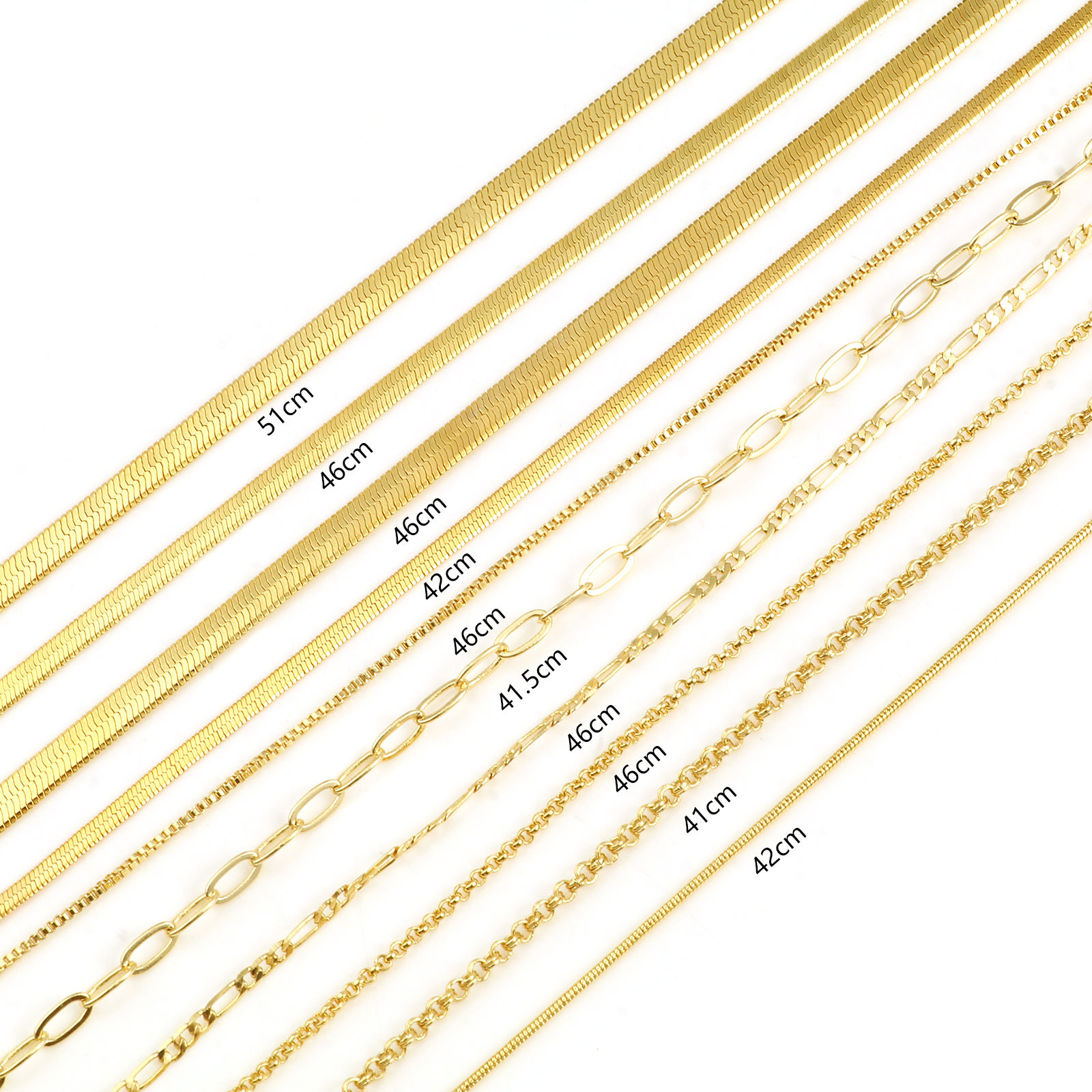 Picture of Brass Necklace 18K Real Gold Plated 1 Piece