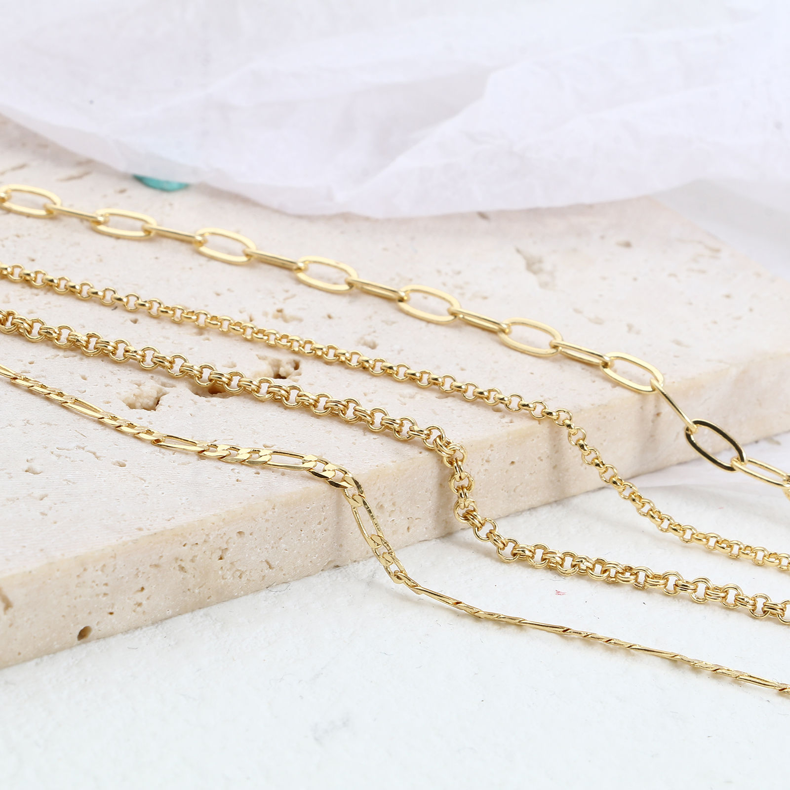 Picture of Brass Necklace 18K Real Gold Plated 1 Piece