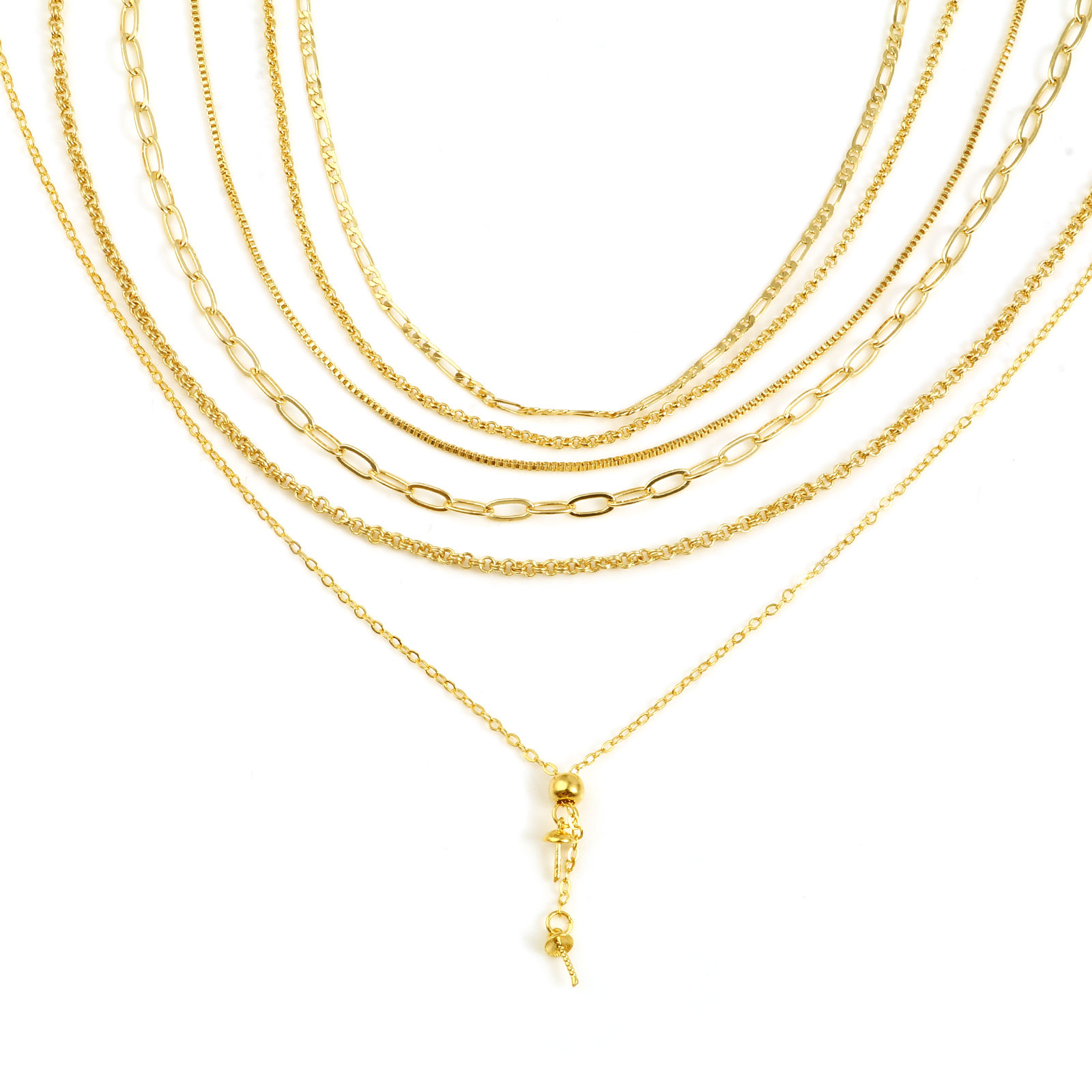 Picture of Brass Necklace 18K Real Gold Plated 1 Piece