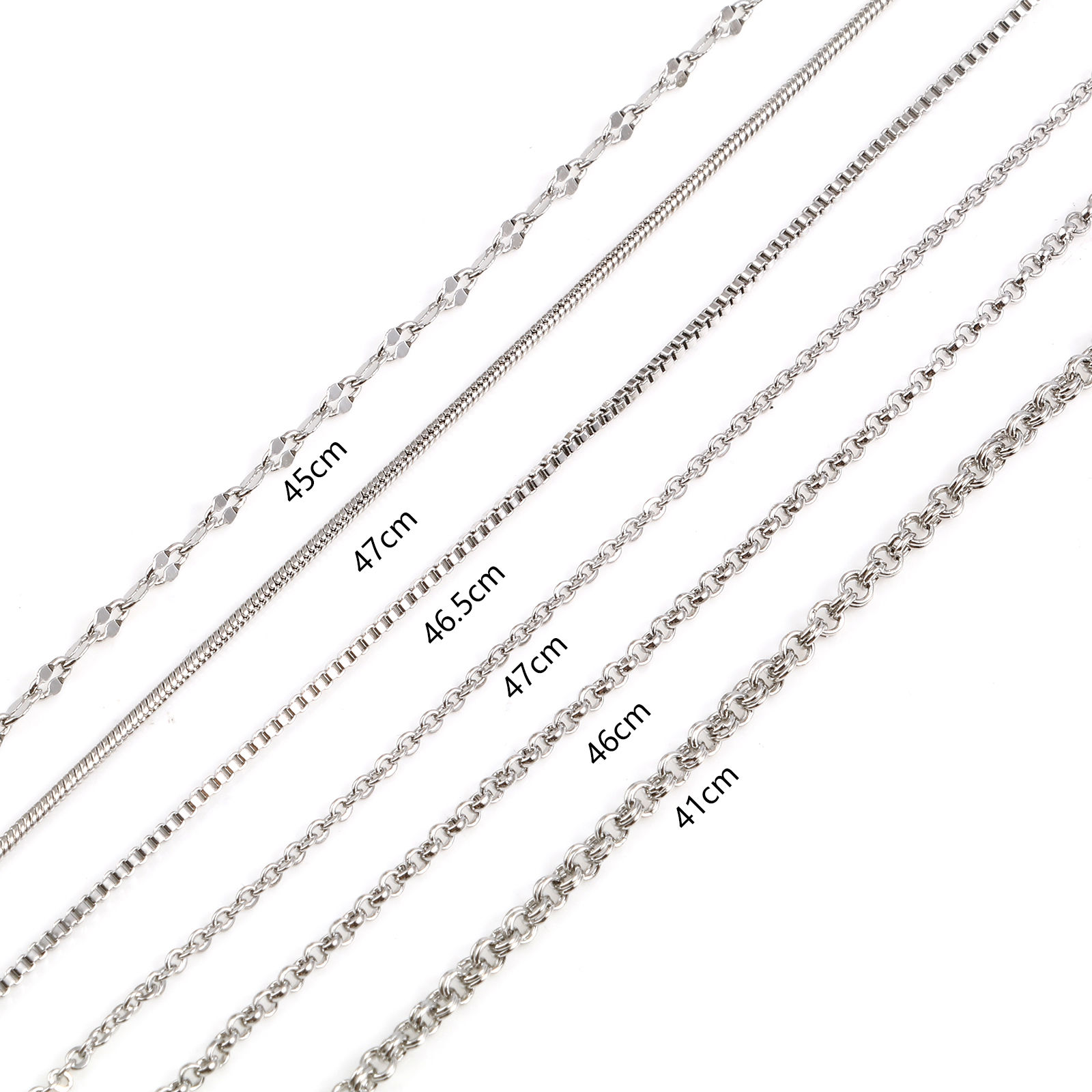 Picture of Brass Necklace Real Platinum Plated 1 Piece