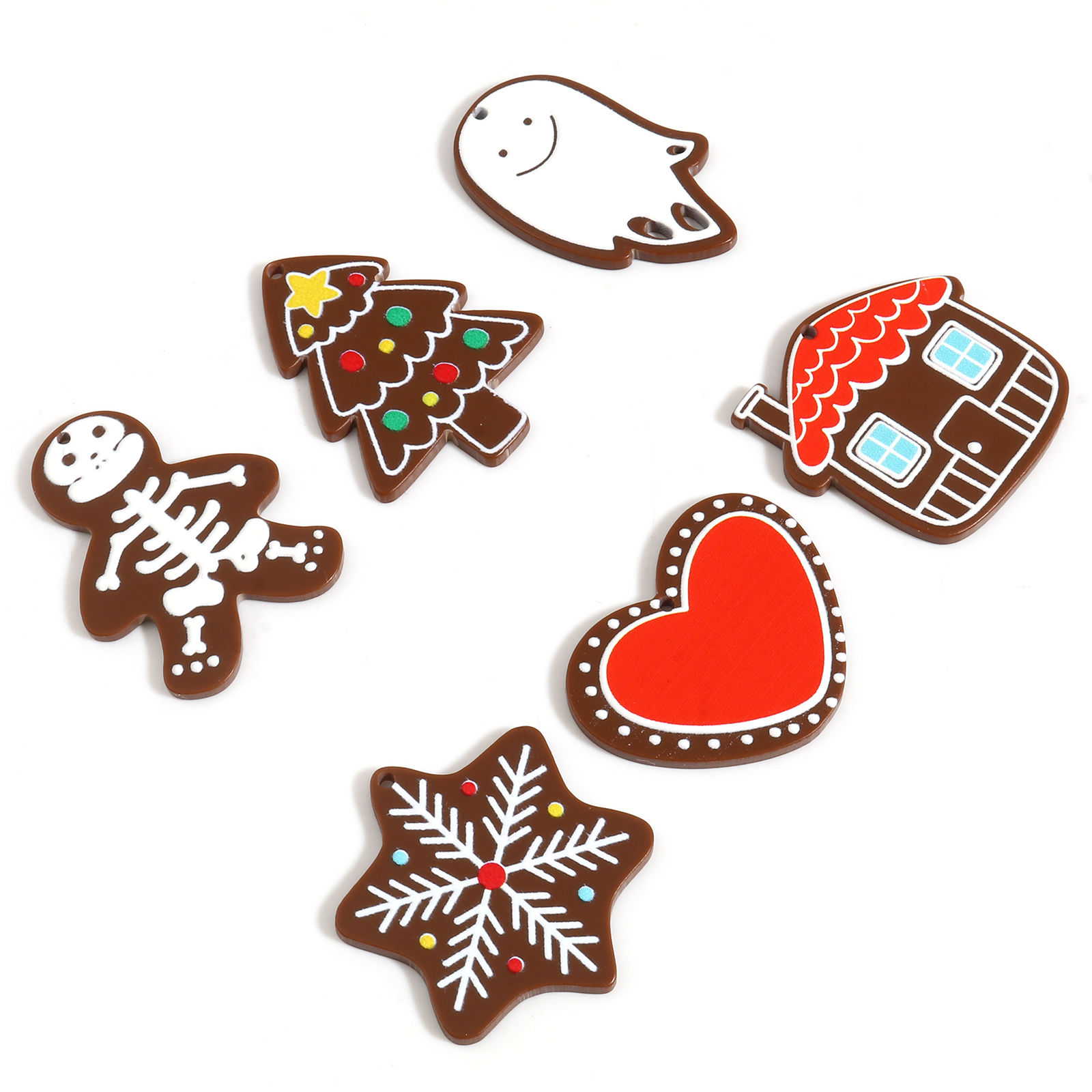 Picture of Resin Halloween Pendants Coffee 10 PCs
