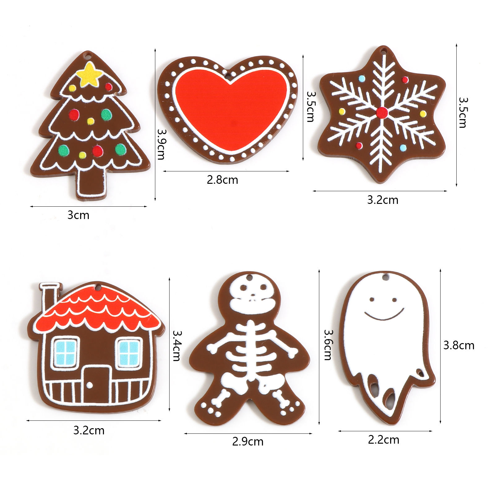 Picture of Resin Halloween Pendants Coffee 10 PCs