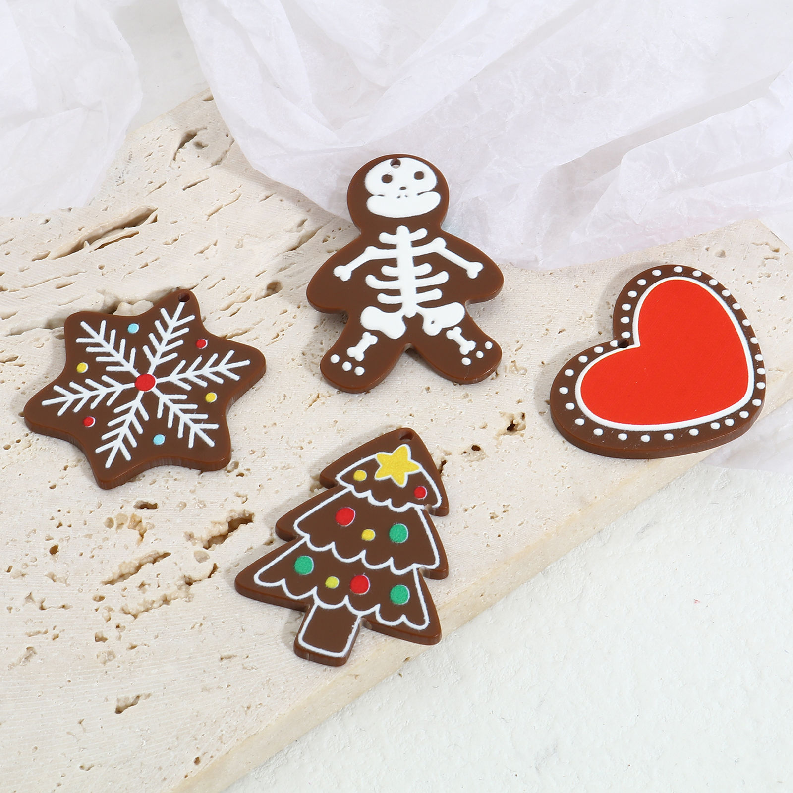 Picture of Resin Halloween Pendants Coffee 10 PCs