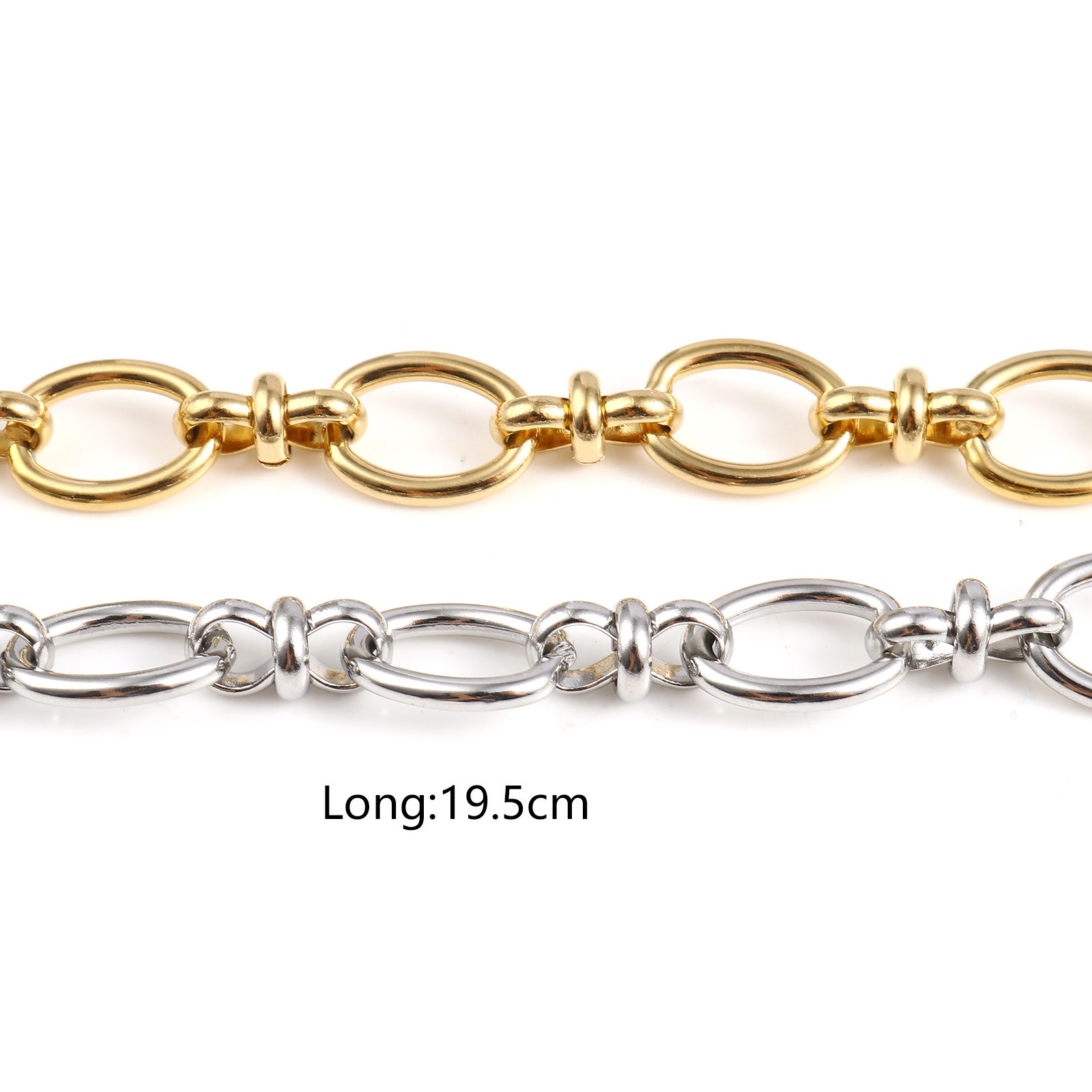 Picture of Stainless Steel Bracelets Multicolor Oval 19.5cm(7 5/8") long, 1 Piece