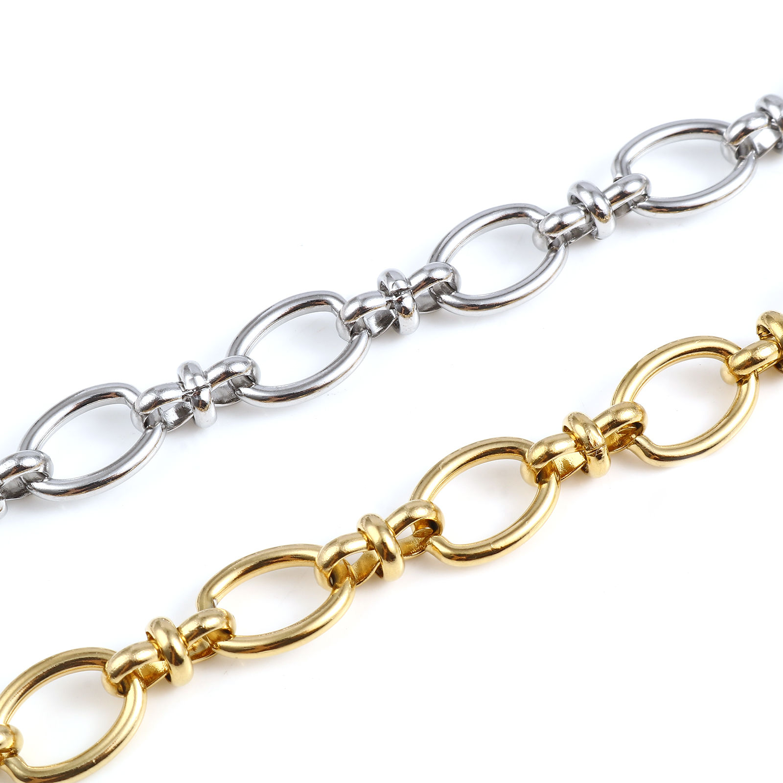 Picture of Stainless Steel Bracelets Multicolor Oval 19.5cm(7 5/8") long, 1 Piece