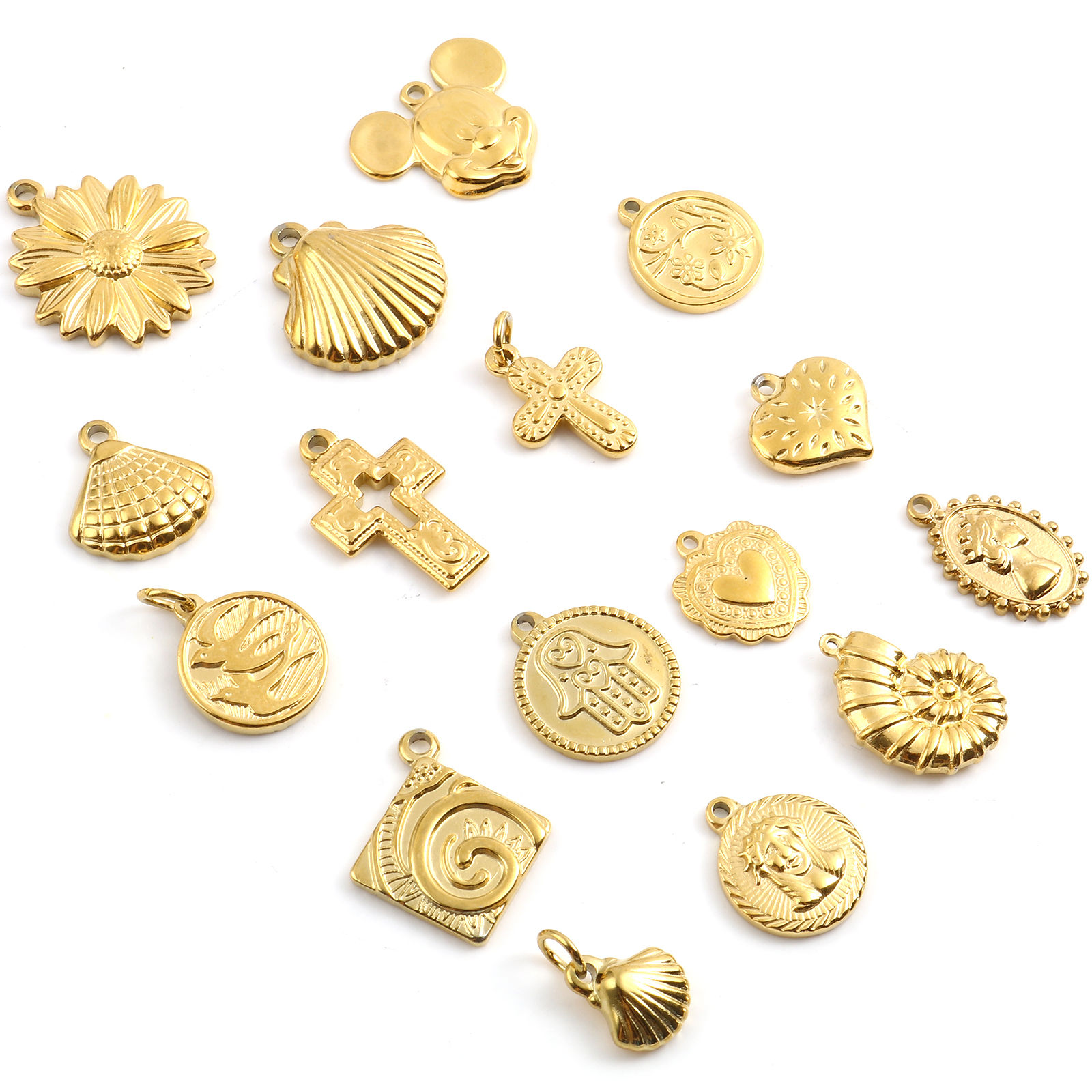Picture of Stainless Steel Charms Gold Plated 1 Piece
