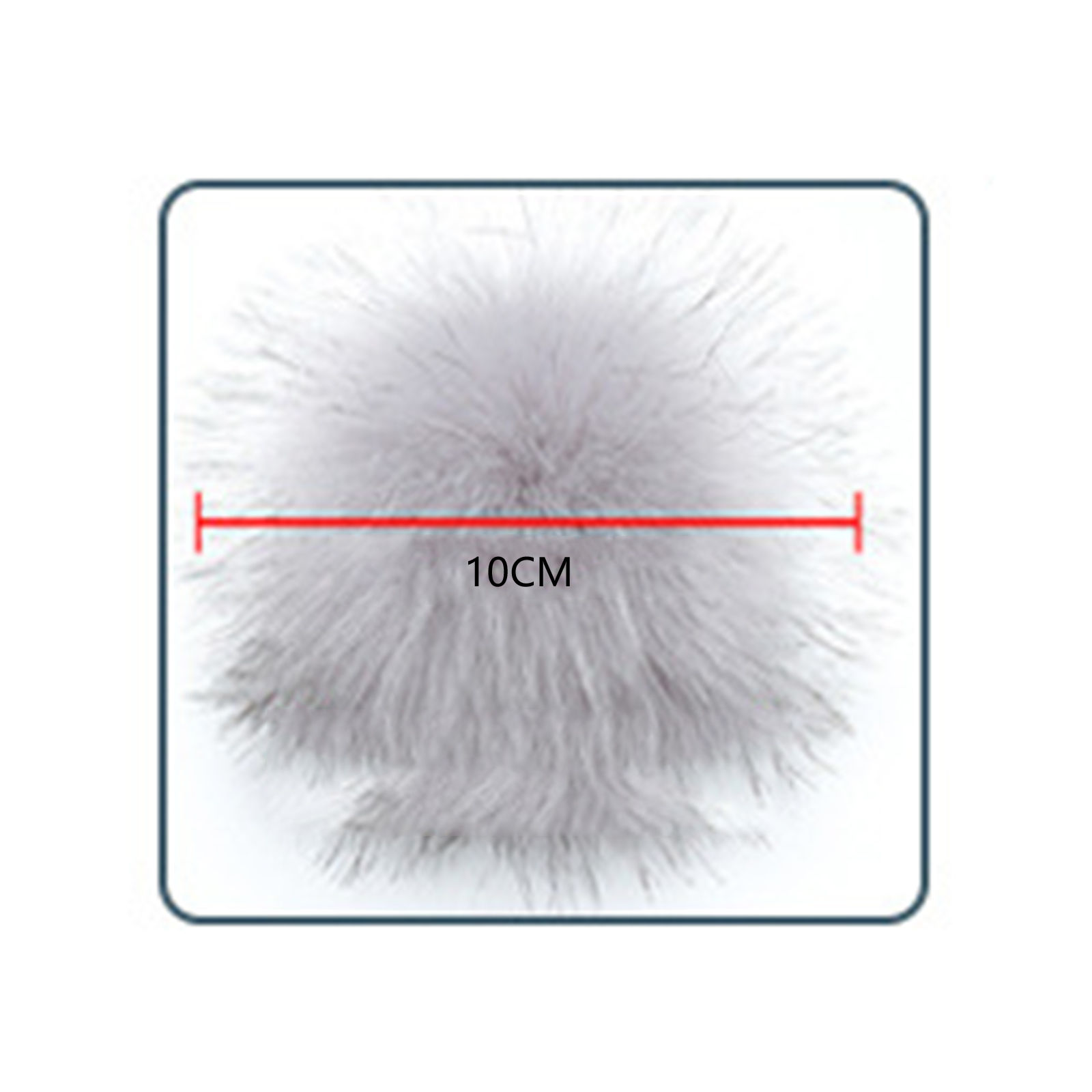 Picture of Polyester & Acrylic Pom Pom Balls With Rubber Band Multicolor Round 10cm Dia., 1 Packet ( 24PCs/Packet)