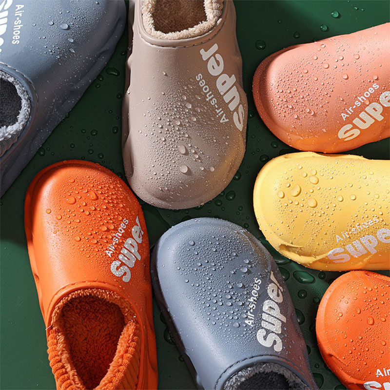 Imagen de EVA Waterproof Winter Plush Comfort Non-Slip Women's Slippers Shoes For Bedroom Floor Indoor
