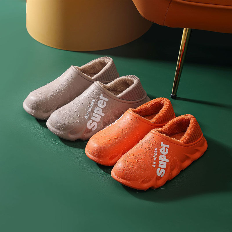 Imagen de EVA Waterproof Winter Plush Comfort Non-Slip Women's Slippers Shoes For Bedroom Floor Indoor