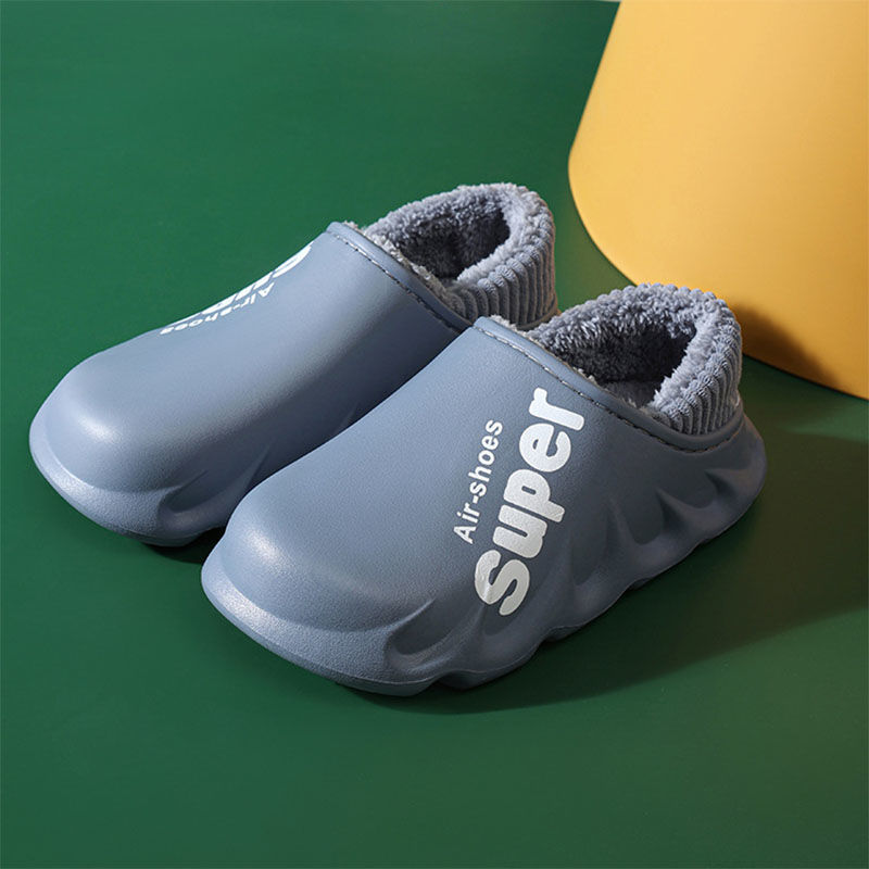 Imagen de EVA Waterproof Winter Plush Comfort Non-Slip Women's Slippers Shoes For Bedroom Floor Indoor