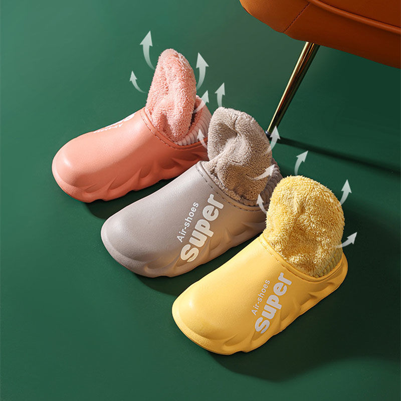 Imagen de EVA Waterproof Winter Plush Comfort Non-Slip Women's Slippers Shoes For Bedroom Floor Indoor