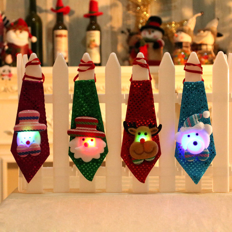 Изображение Christmas Santa Claus Sequins Children's Tie Costume Accessories