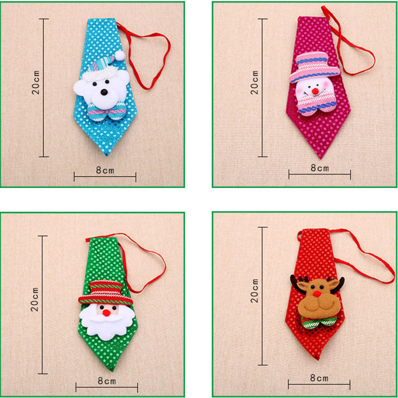 Изображение Christmas Santa Claus Sequins Children's Tie Costume Accessories