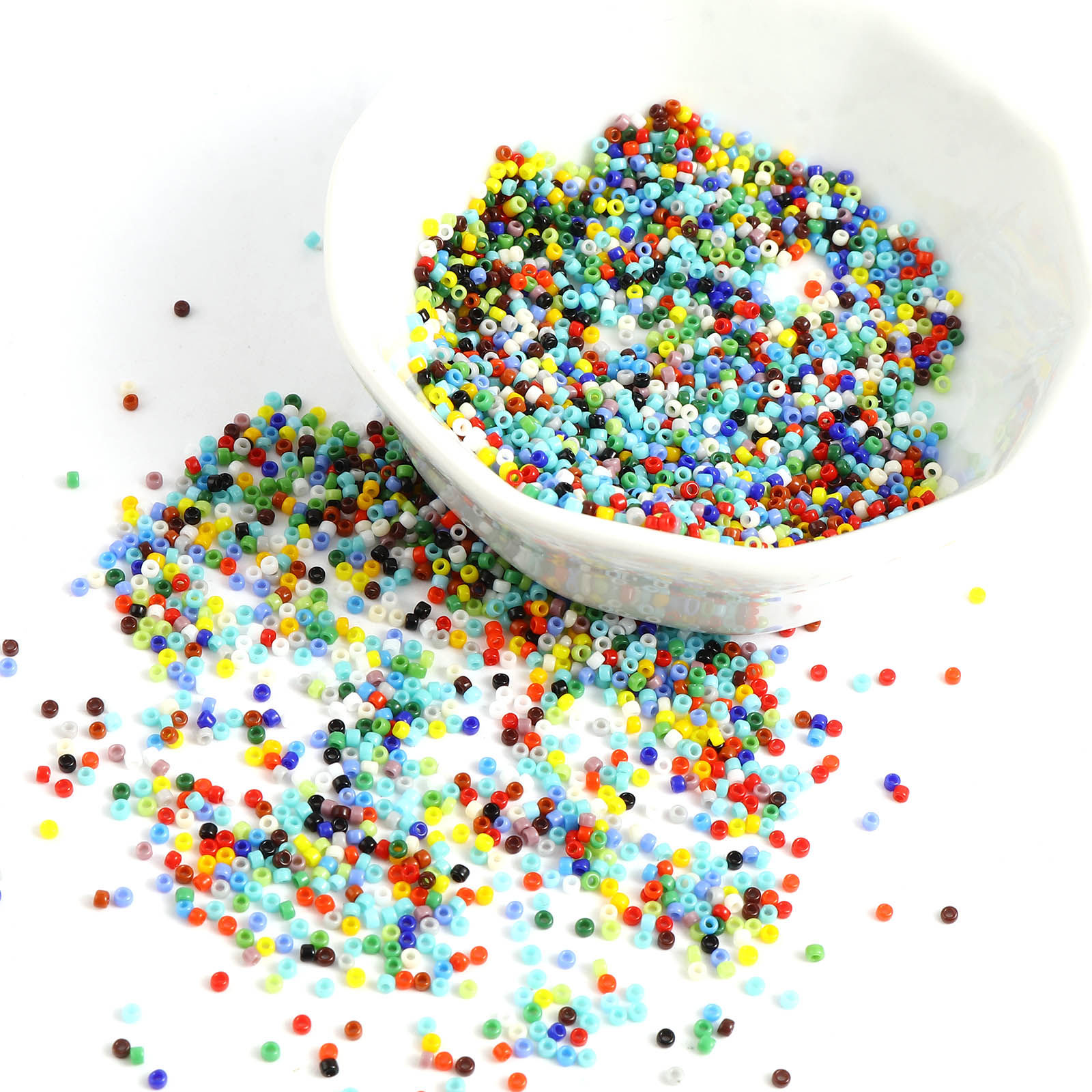 Picture of TOHO 15/0 (Opaque) Glass Seed Seed Beads Round Multicolor About 1.5mm Dia., Hole: Approx 0.6mm, 1 Bottle