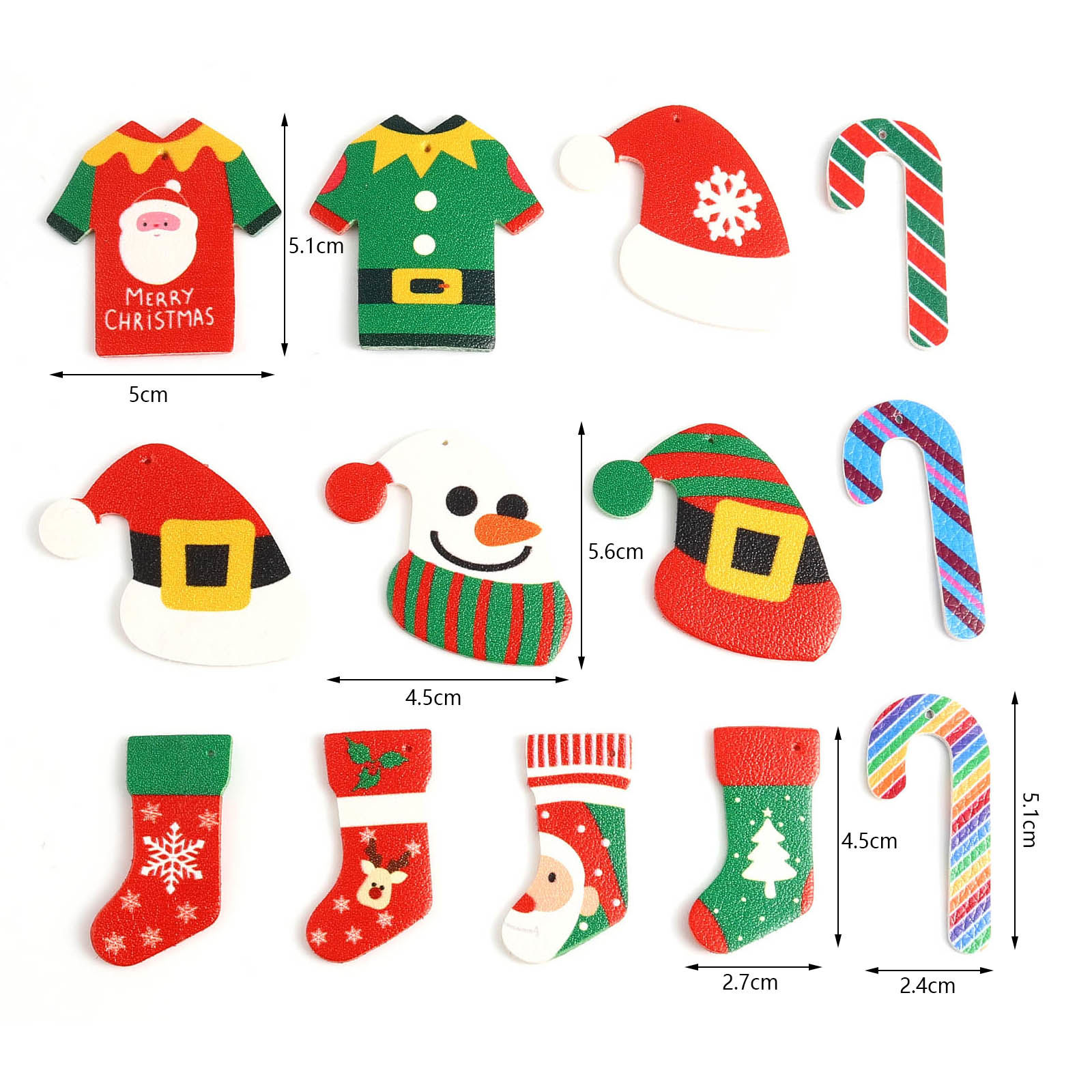 ポリウレタン クリスマス ペンダント 多色 5 ビーズ の画像