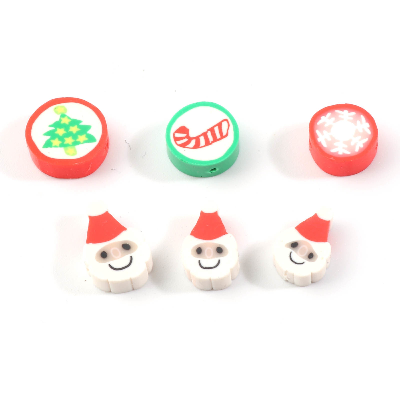 Picture of Polymer Clay Christmas Beads Multicolor 50 PCs