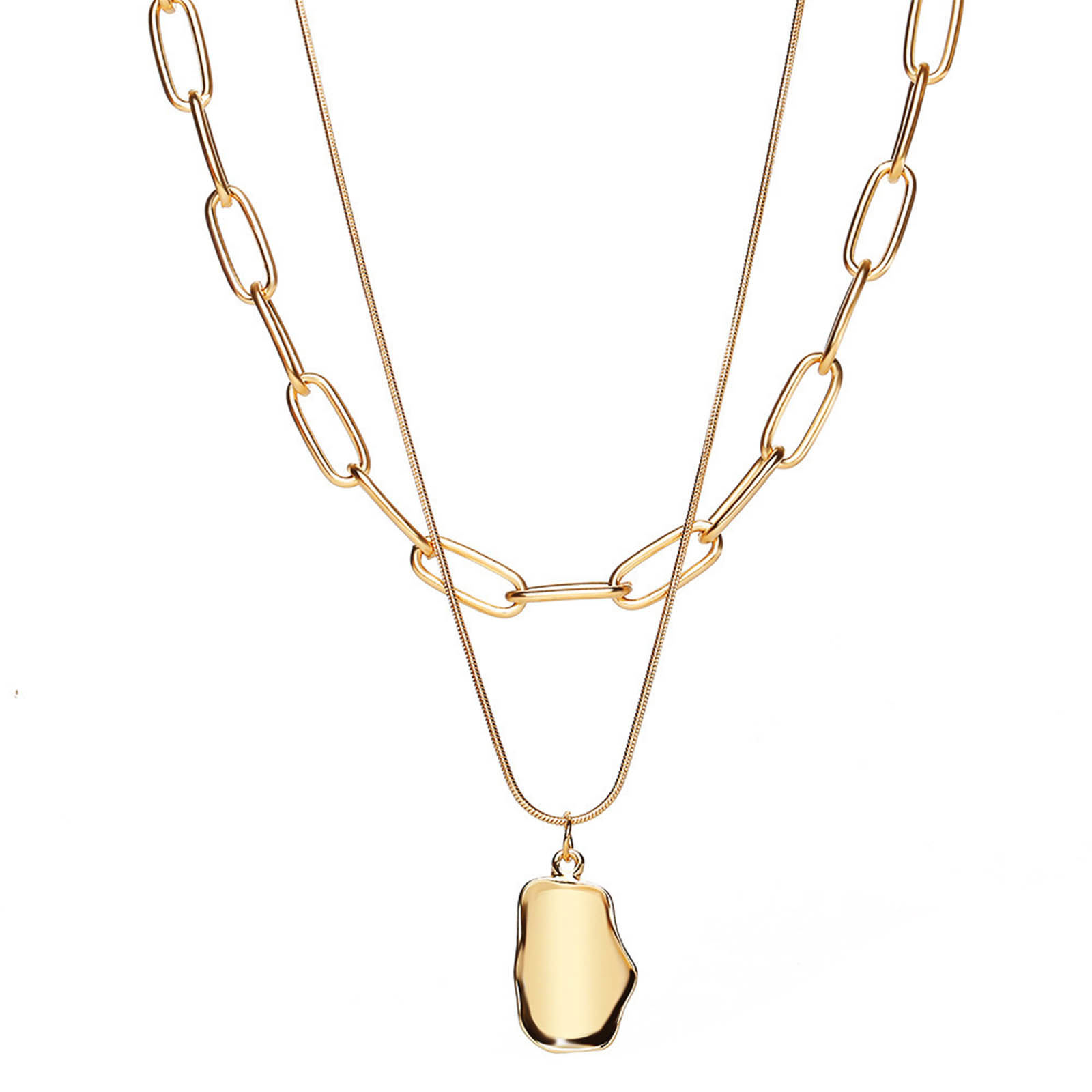 Picture of Multilayer Layered Necklace Multicolor Geometric 1 Piece