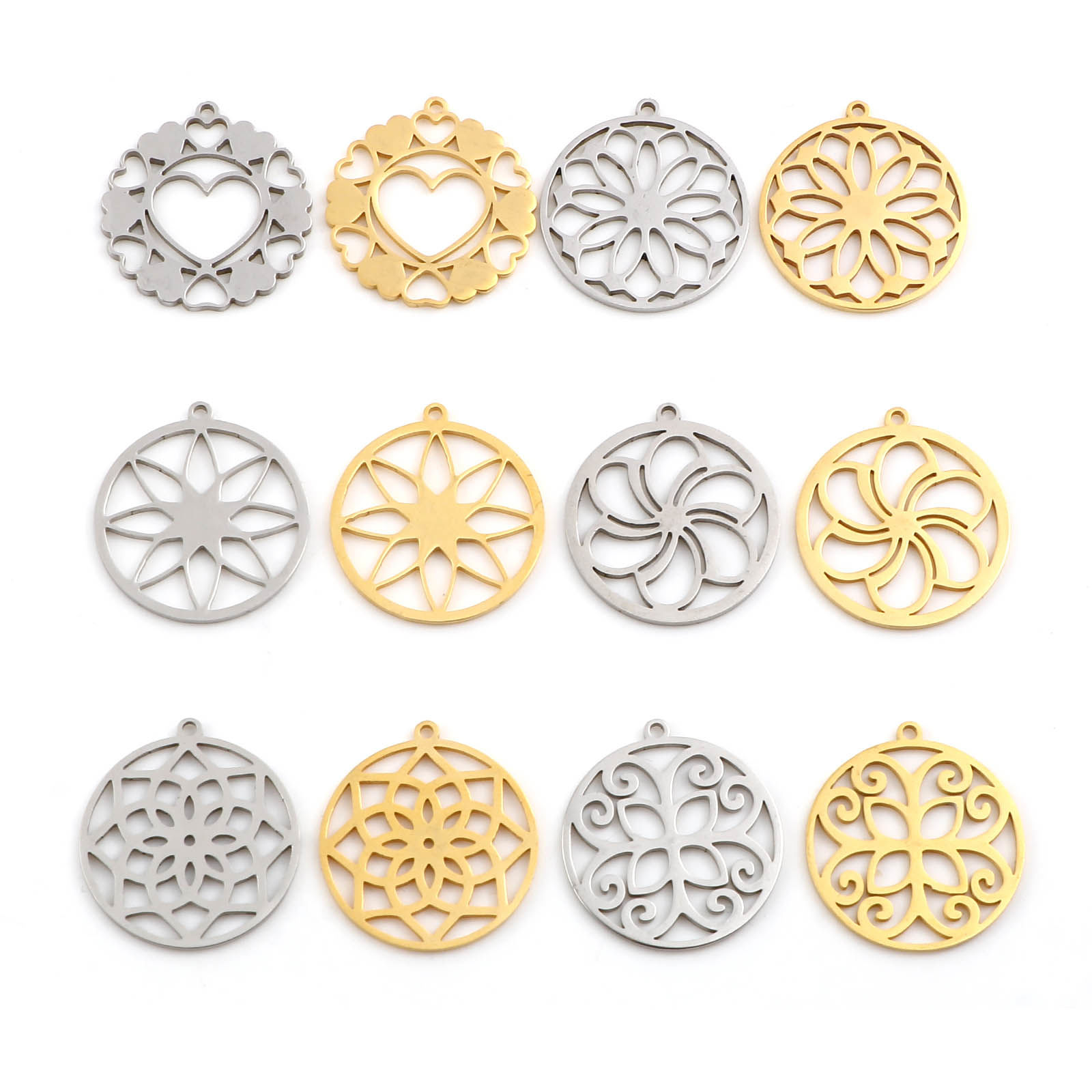 Imagen de Acero Inoxidable Colgantes Charms Multicolor 2 Unidades