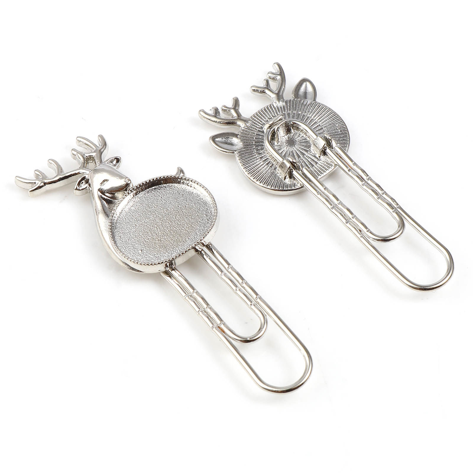 Picture of Glass Pin Brooches Findings Silver Tone 5 Sets