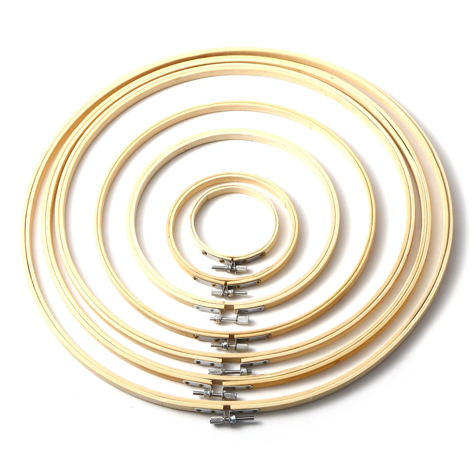 Picture of Bamboo Embroidery Hoop Round Natural 2 PCs