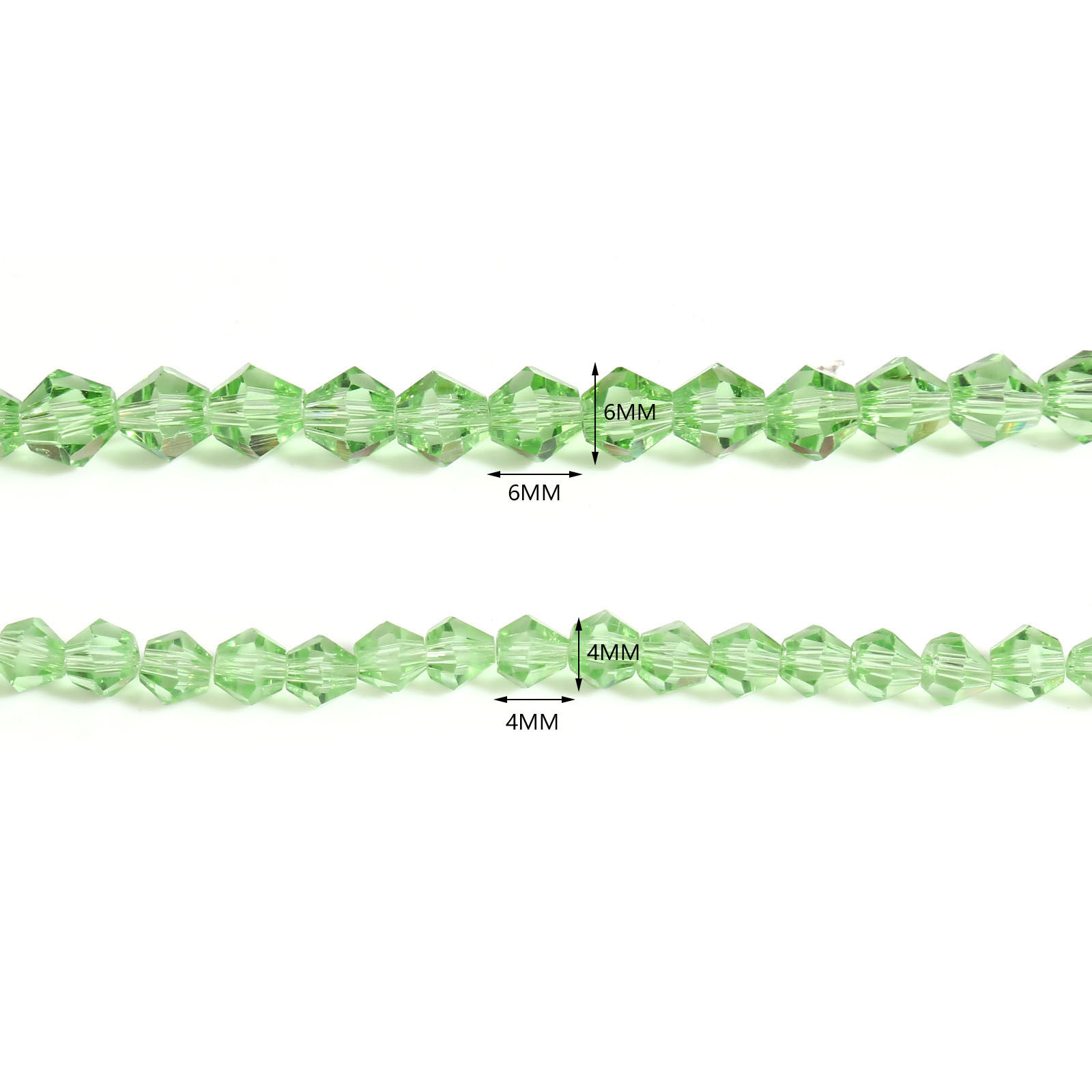 Picture of Glass Beads Hexagon Multicolor Faceted 5 Strands
