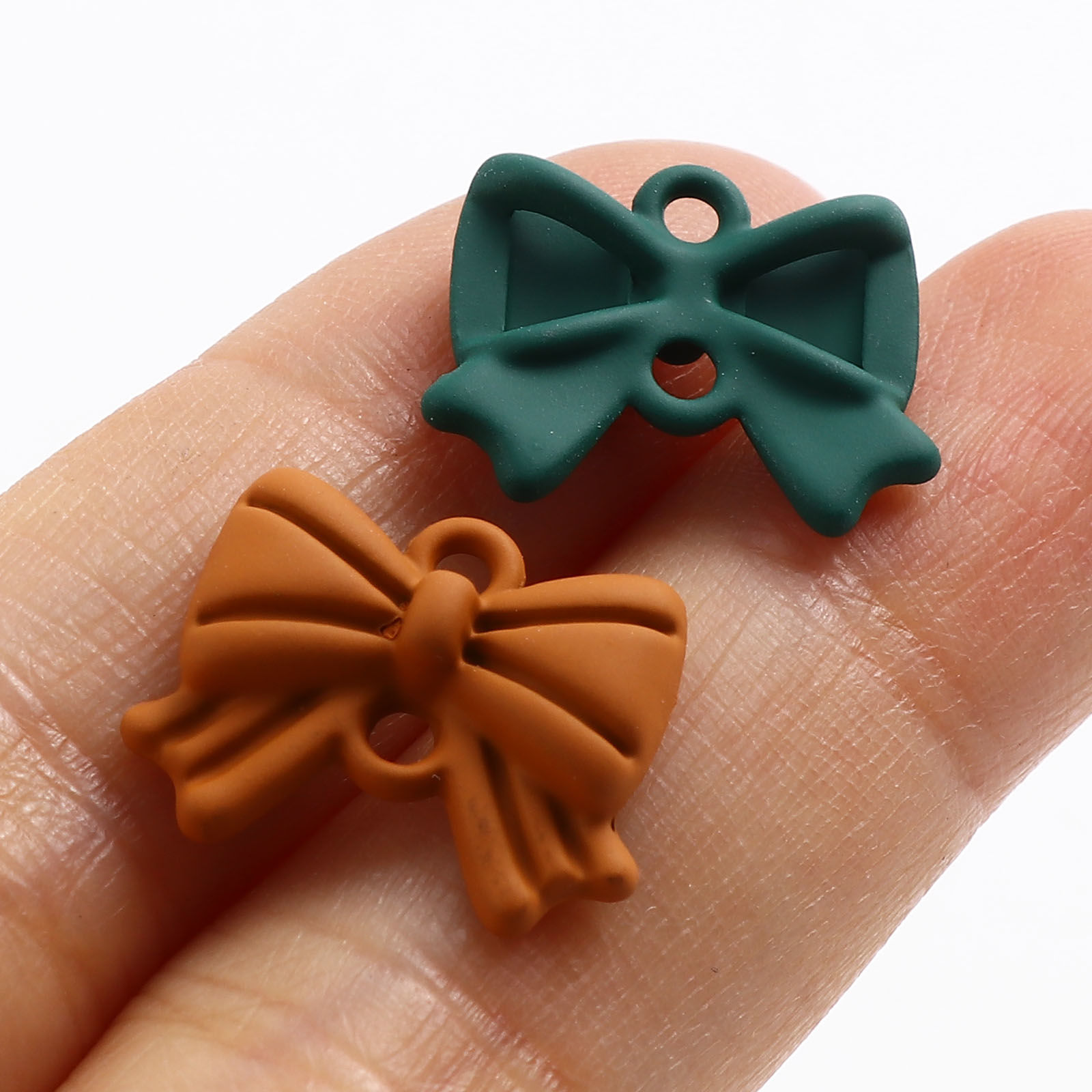 Imagen de Zamak Colgantes Charms Bowknot Multicolor 16mm x 13mm, 10 Unidades