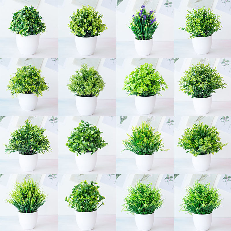 Изображение Plastic Artificial Lavender Potted Plants Home Decoration