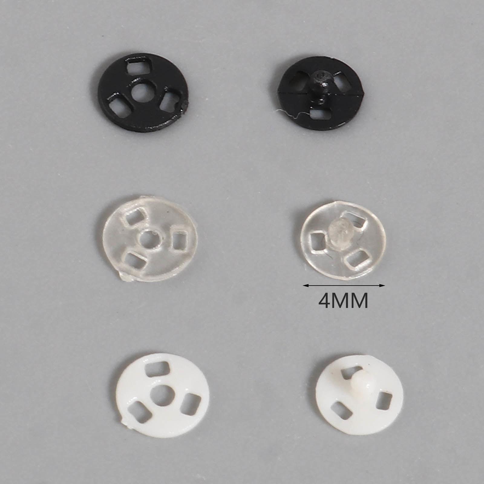 Picture of Plastic Hidden Button Multicolor Round 4mm Dia., 30 Sets