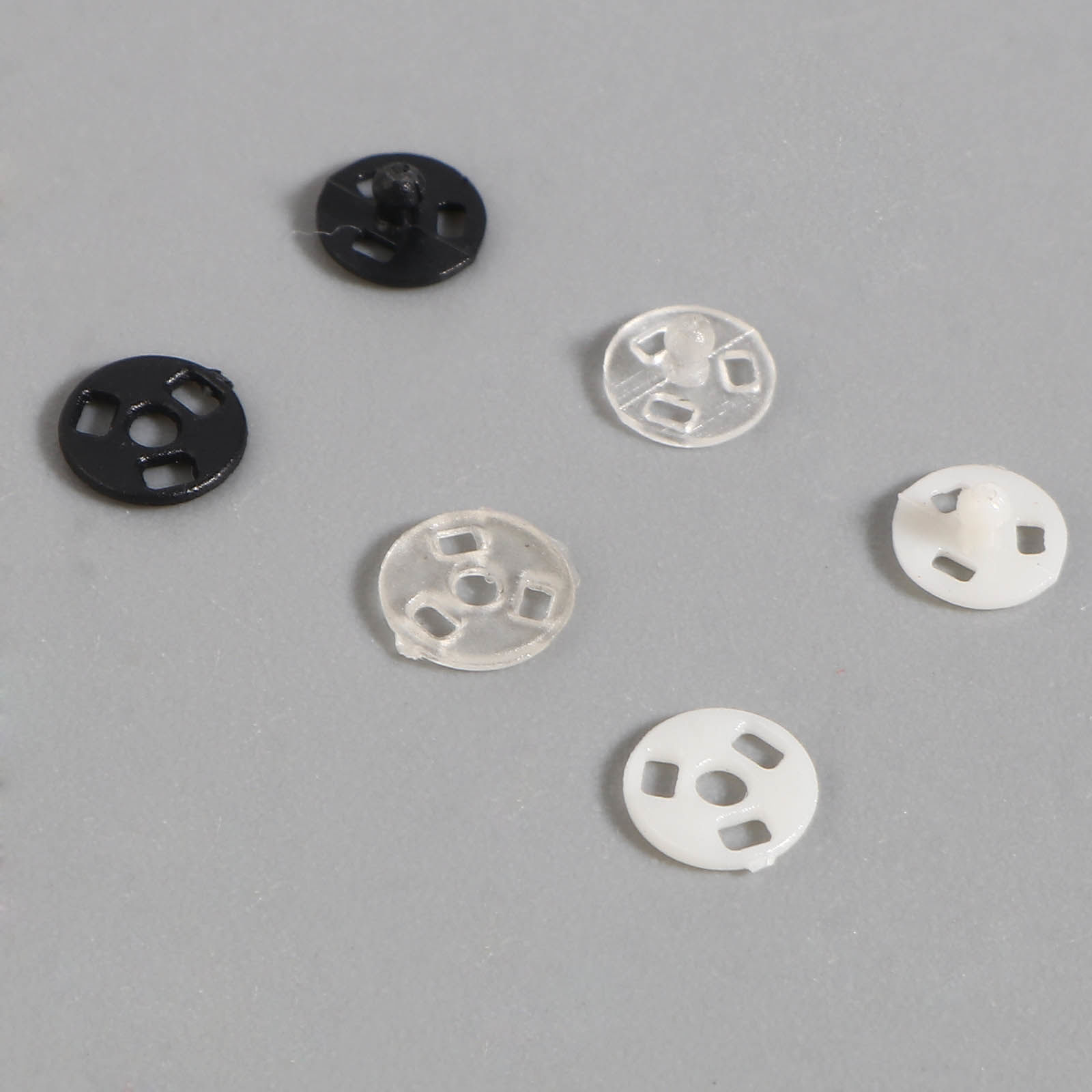 Picture of Plastic Hidden Button Multicolor Round 4mm Dia., 30 Sets
