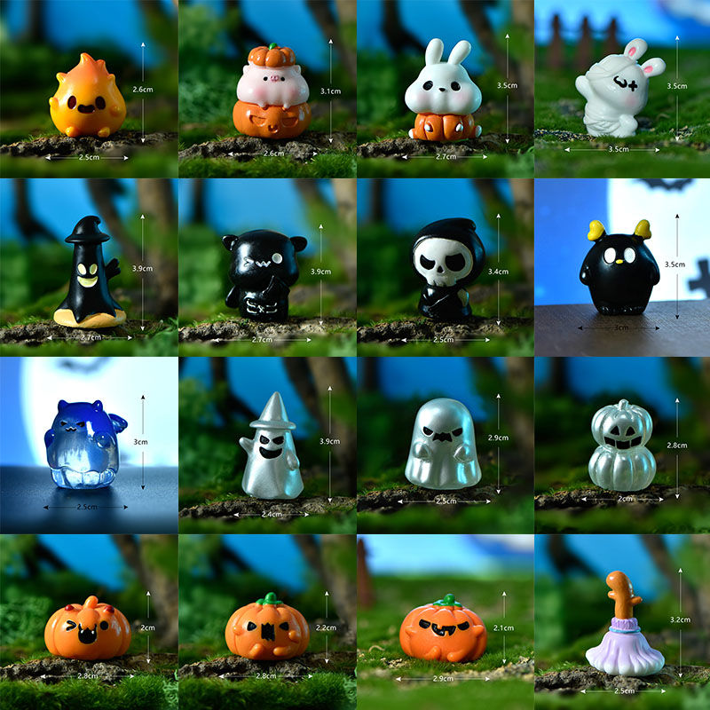 Изображение Halloween Flame Resin Micro Landscape Miniature Decoration