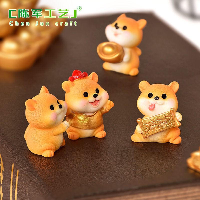 Picture of Fortune Dog Resin Micro Landscape Miniature Decoration