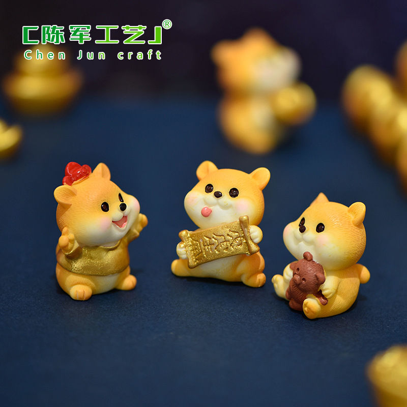 Picture of Fortune Dog Resin Micro Landscape Miniature Decoration