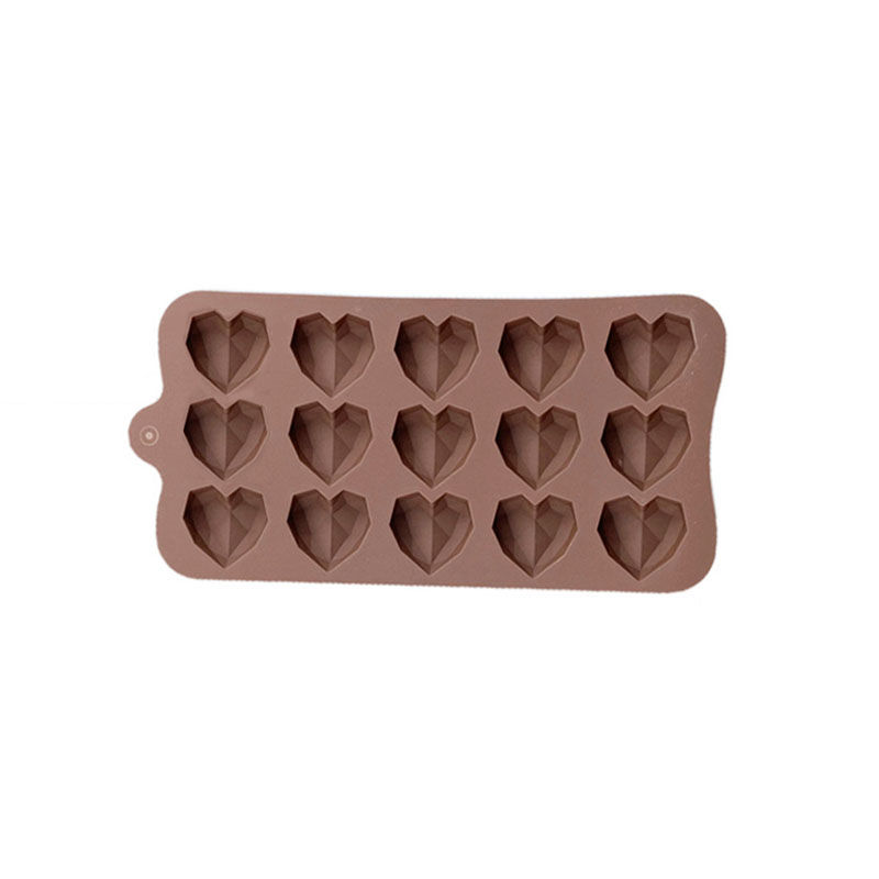 Picture of 3D Love Diamond Heart Silicone Chocolate Mold Baking Mold
