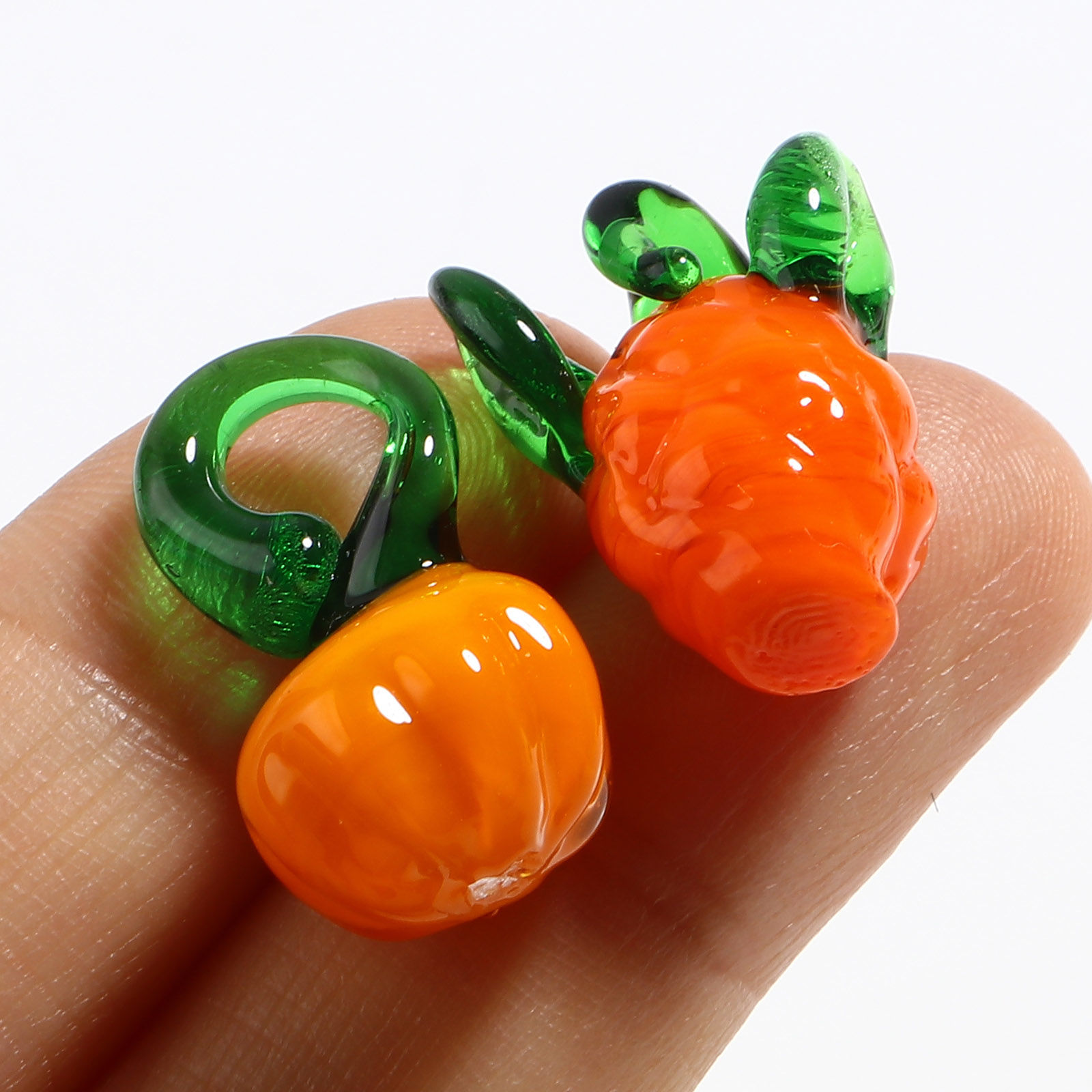 Picture of Lampwork Glass Charms Multicolor Vegetable Fruit 10 PCs