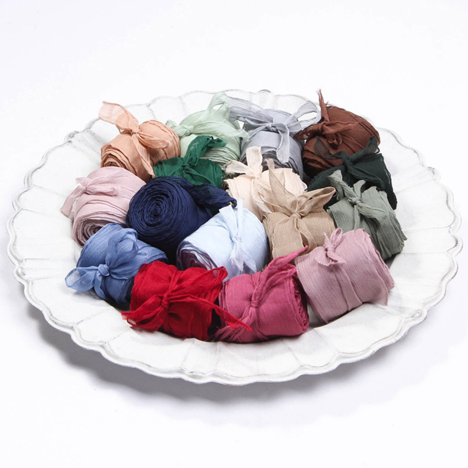 Picture of Polyester Satin Ribbon Multicolor 3.8cm, 1 Roll (Approx 7 Yards/Roll)