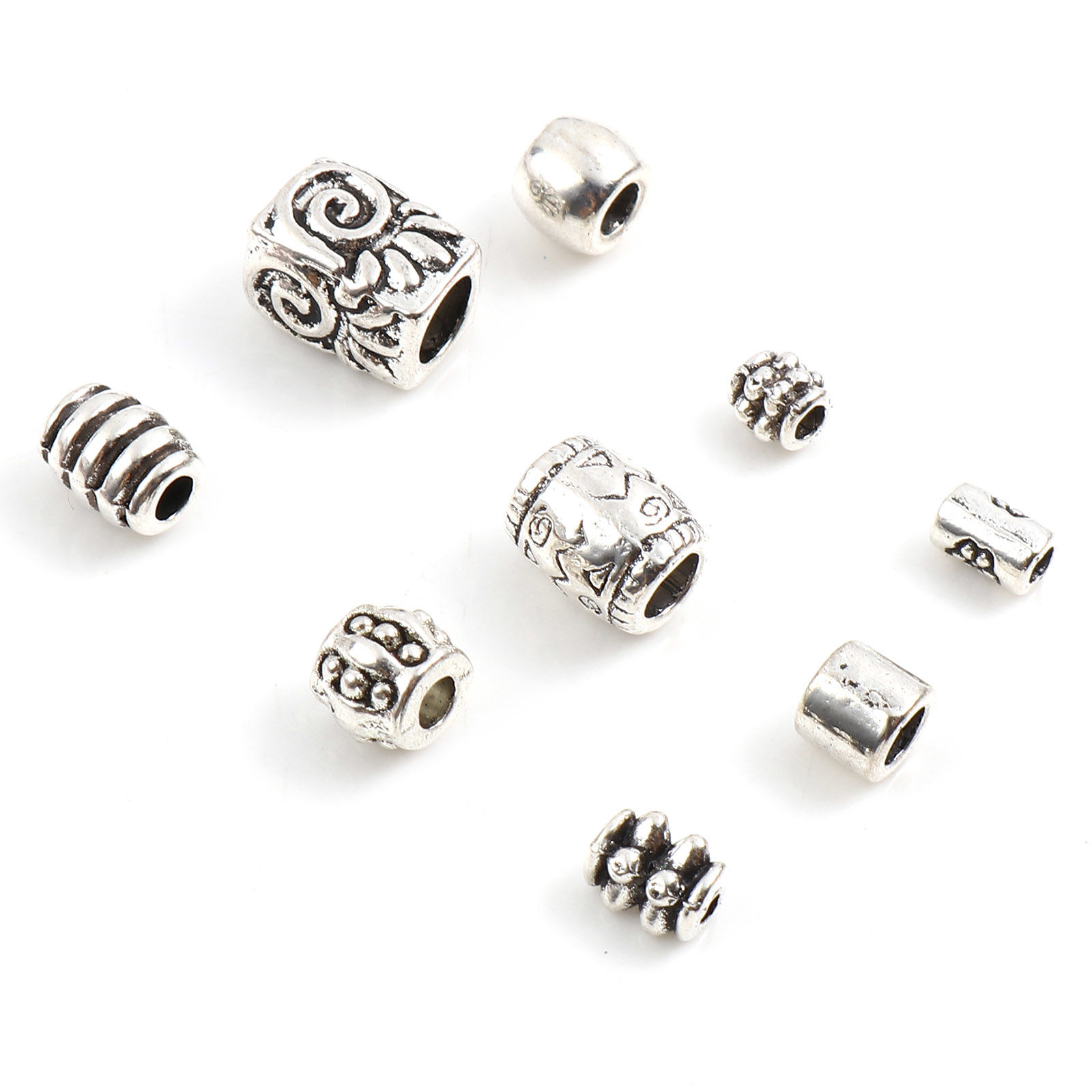 Picture of Zinc Based Alloy Spacer Beads Antique Silver Color 200 PCs