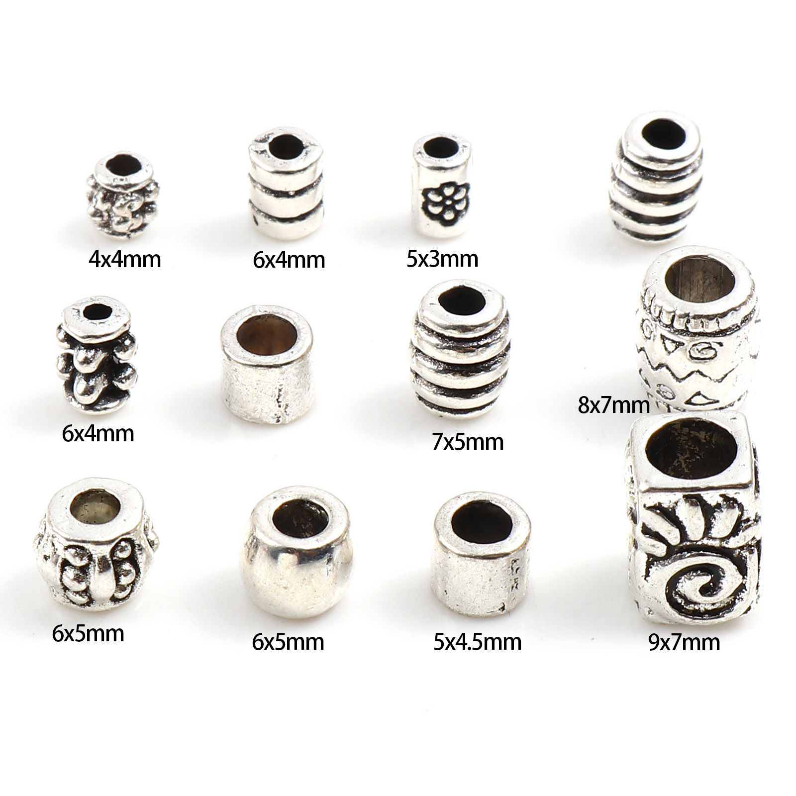 Picture of Zinc Based Alloy Spacer Beads Antique Silver Color 200 PCs