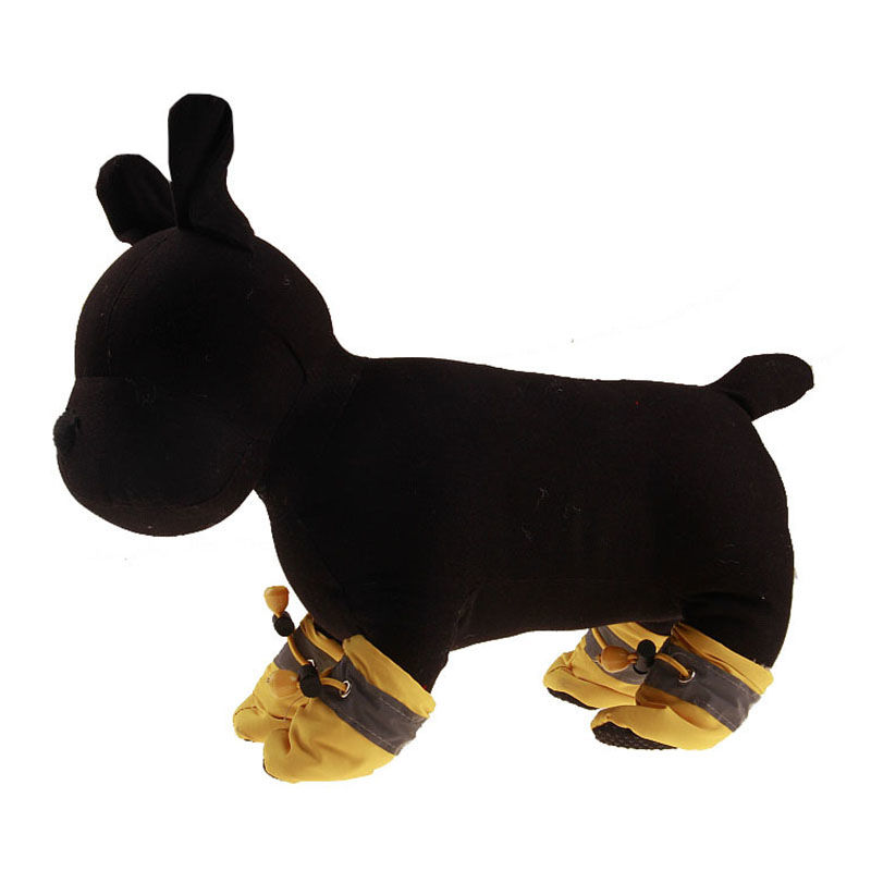 Picture of Winter Warm Fabric Velvet Drawstring Non-slip Soft Dog Socks Shoes Pet Accessories
