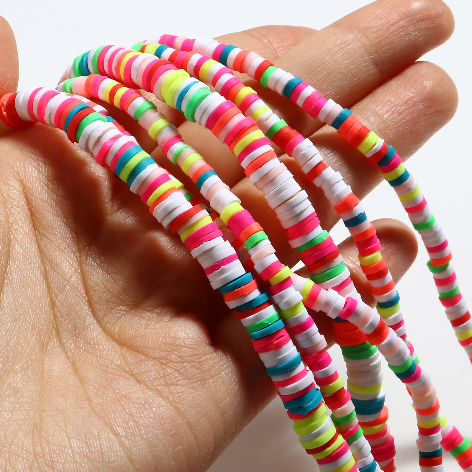 Picture of Polymer Clay Katsuki Beads At Random Color Glow In The Dark Luminous 2 Strands