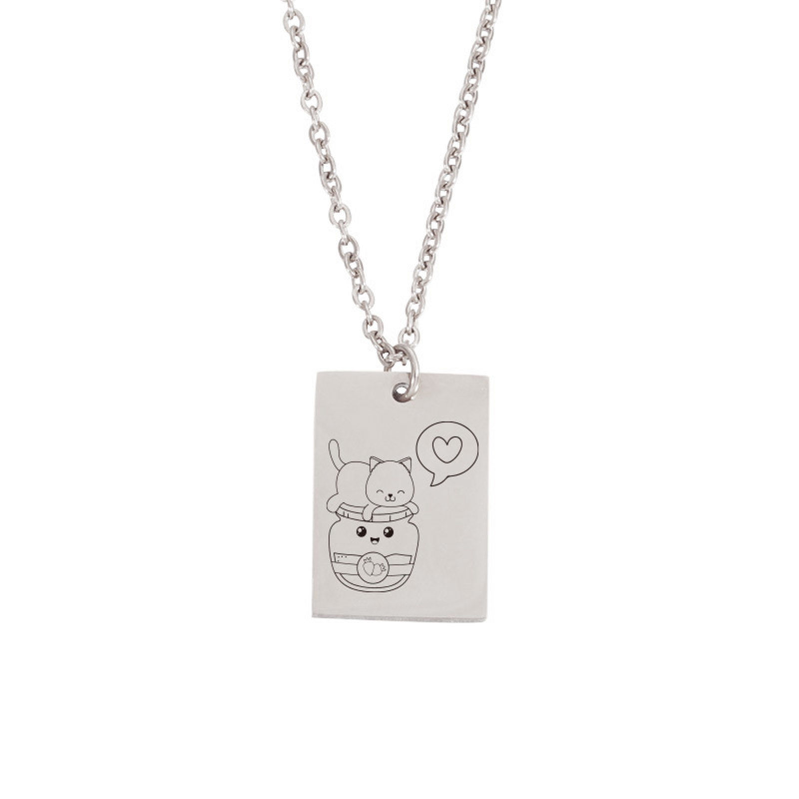 Picture of Stainless Steel Necklace Multicolor Rectangle Animal 45cm(17 6/8") long, 1 Piece