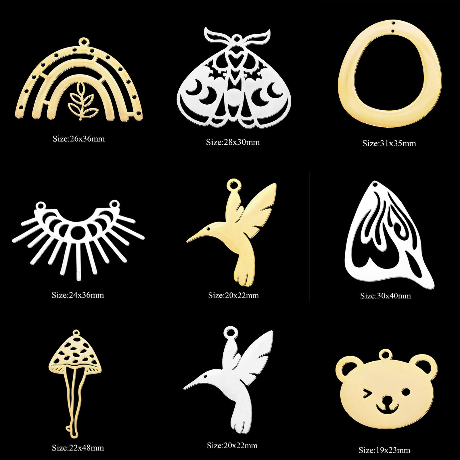 Picture of Stainless Steel Charms Multicolor 1 Piece