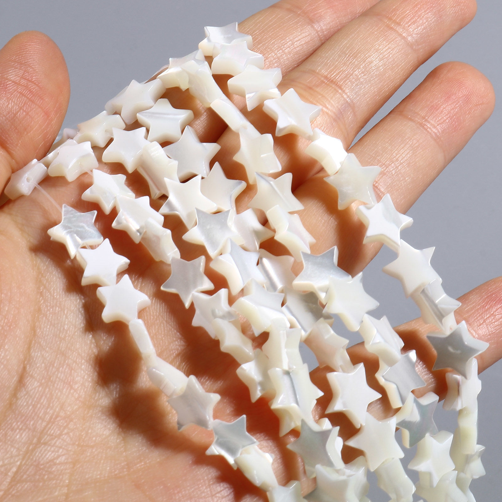 Изображение галактика Бусины из Раковины, Звезда, Оff-Белый 1 Нитка