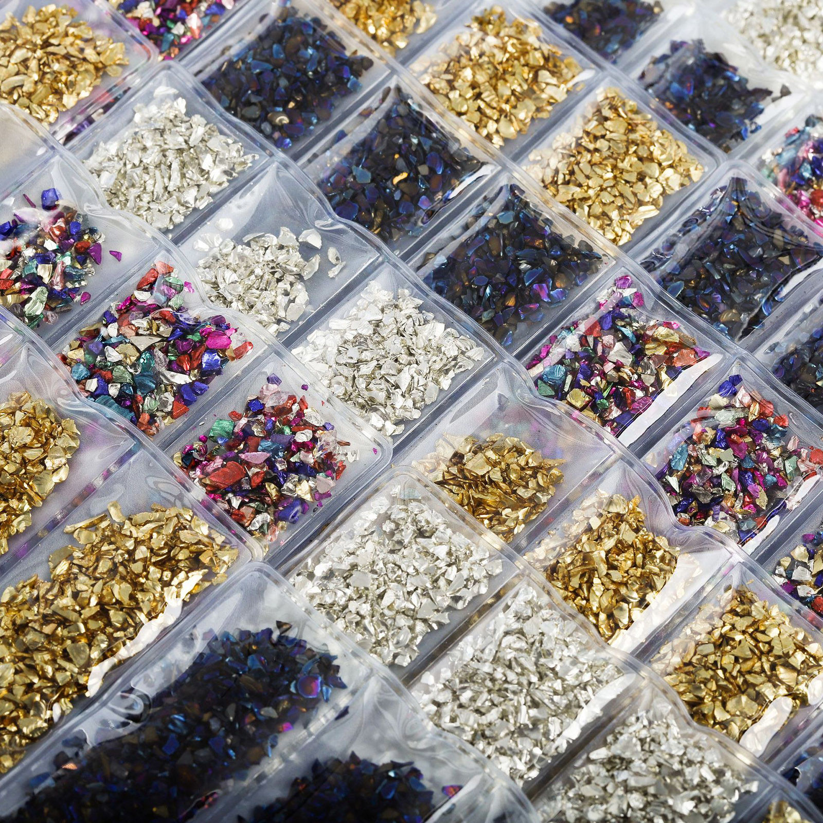 Imagen de Vidrio Artesanía de Resina Relleno Material Multicolor 1 Paquete